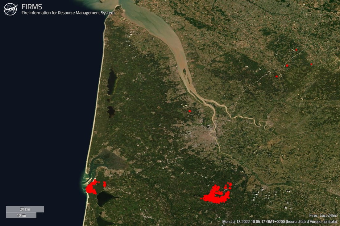 Map Of Fires In France And Around The World In Real Time