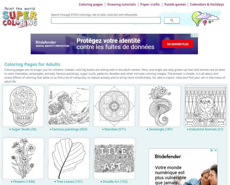 Coloriage pour adulte : les 5 meilleurs sites gratuits