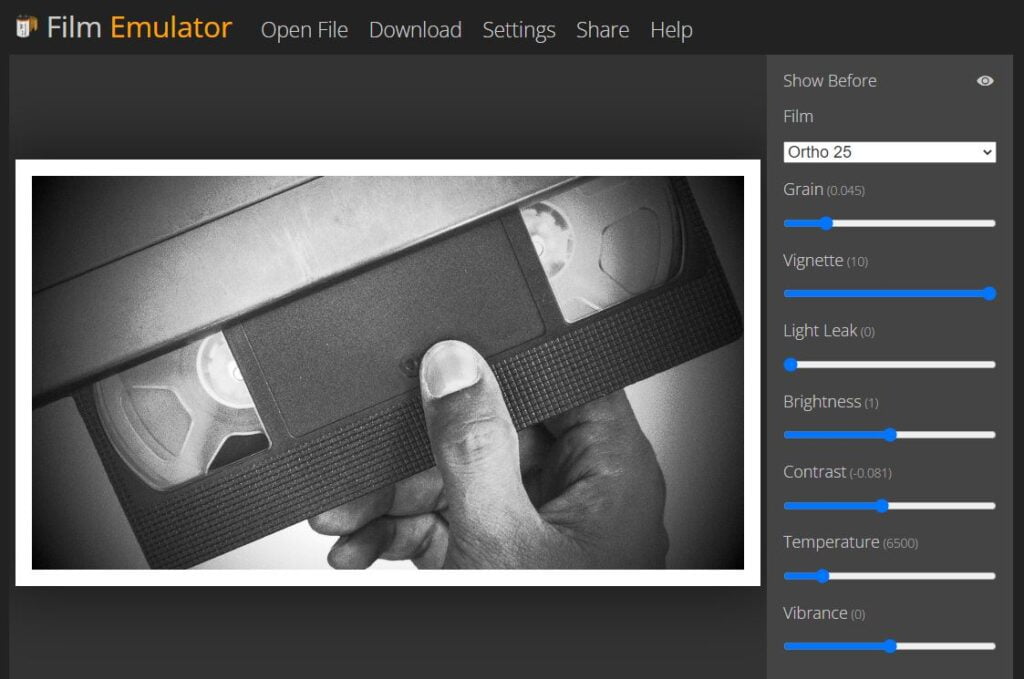 film emulator noir blanc | Film Emulator : Appliquez des filtres sur vos photos depuis le web
