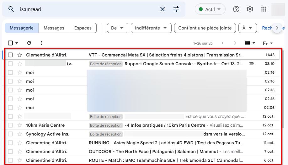 Comment afficher les emails non lus dans Gmail ?