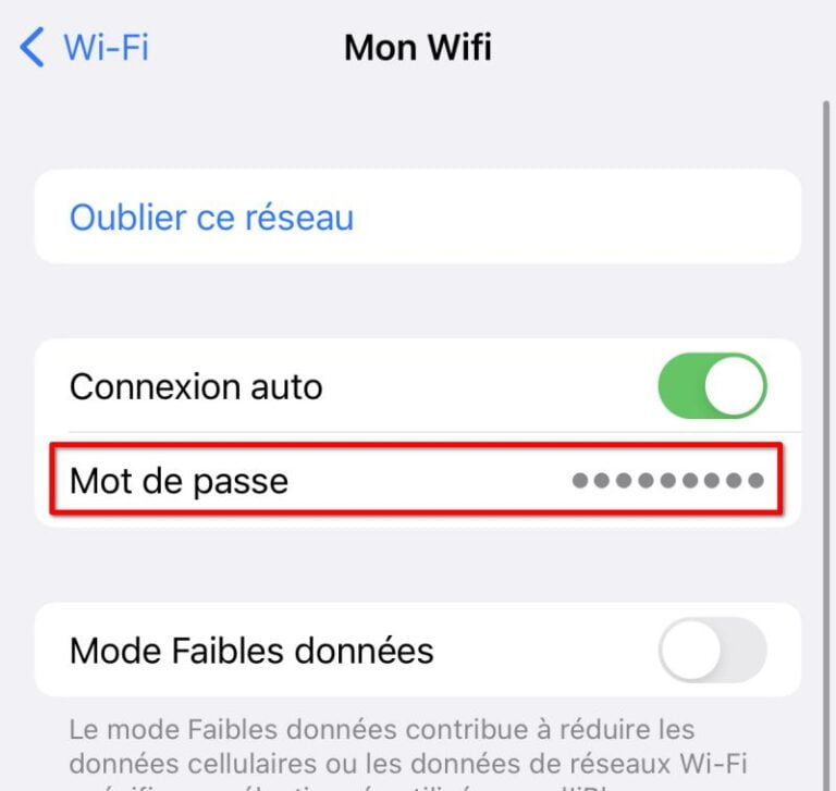 Comment afficher les mots de passe WiFi enregistrés sur un iPhone ou un