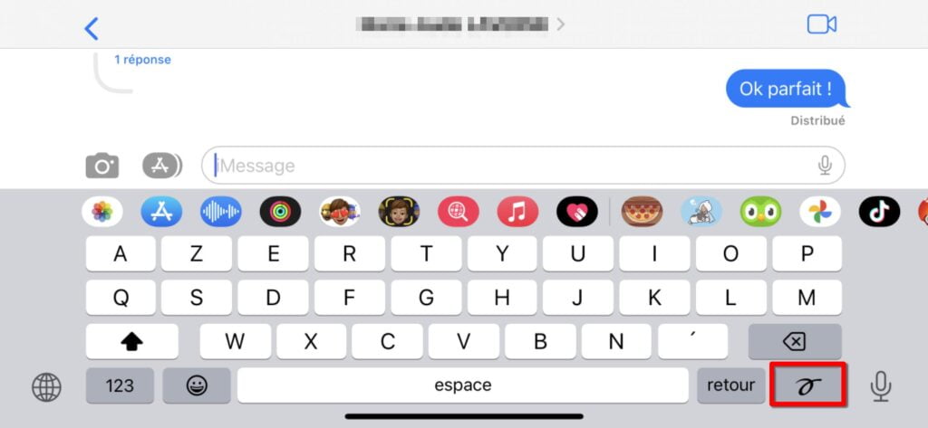 Écrivez à la main ou envoyez un dessin - Apple Messages et iMessage