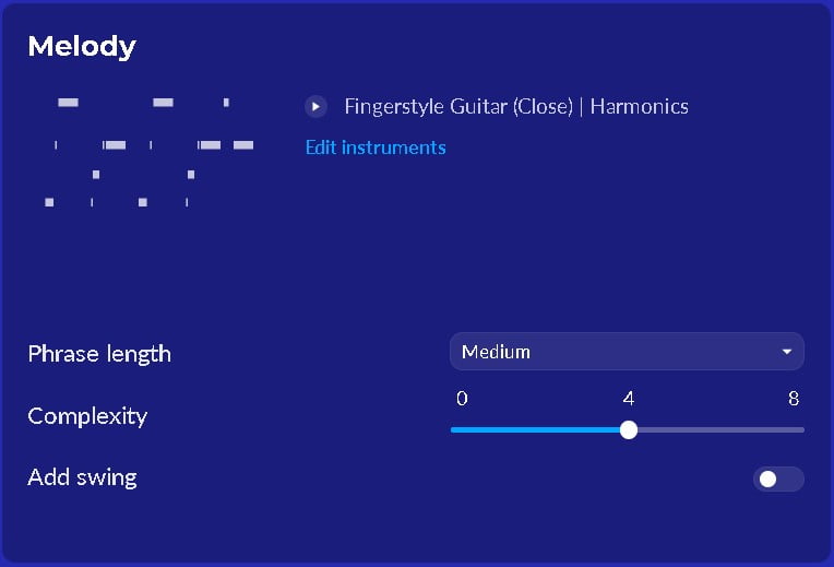 pattern instrument partie melody | L’intelligence artificielle d’AIVA vous aide à composer des musiques originales