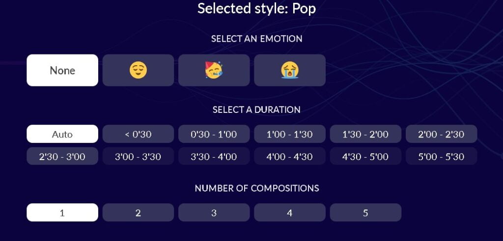 preset style emotion | L’intelligence artificielle d’AIVA vous aide à composer des musiques originales