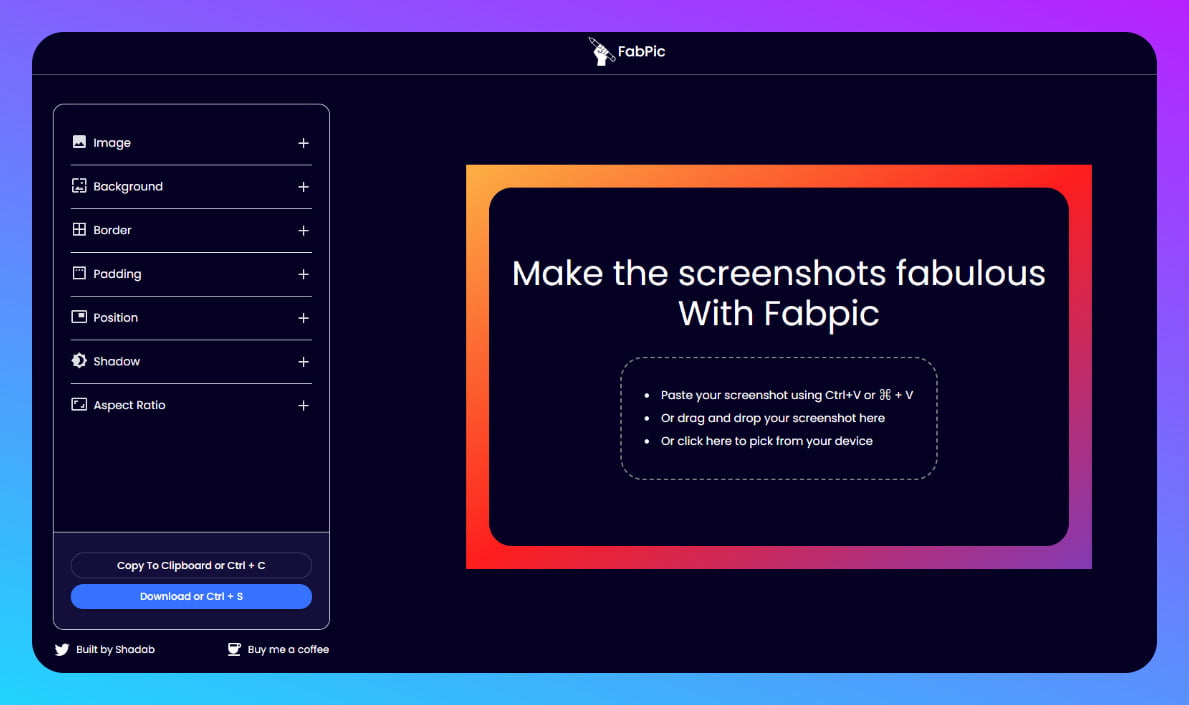 FabPic - capture d'écran
