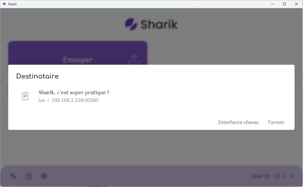 sharik transfert de fichier 2 | Sharik, partager des fichiers entre plusieurs appareils sur le même réseau WiFi