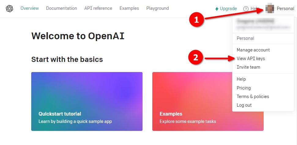 Etapes pour obtenir une clé API OpenAI