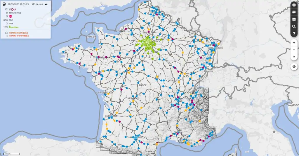 Carto Graou équivalent SNCF Maps ou Raildar