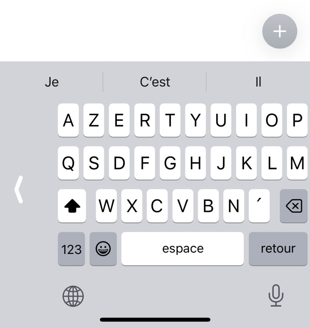 Clavier iPhone - réduire le clavier pour taper à une main