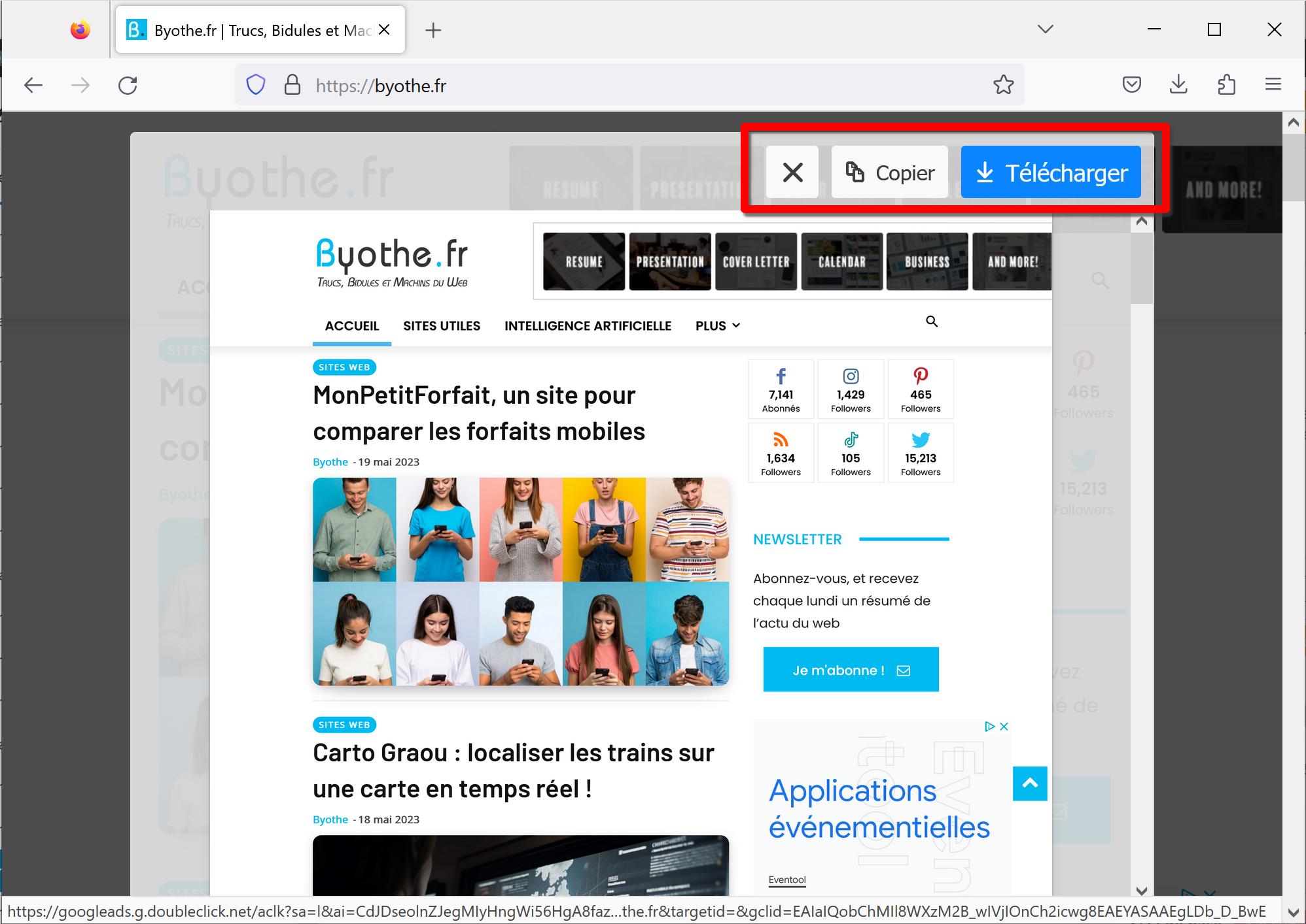 Comment effectuer une capture d'écran d'une page entière avec Firefox