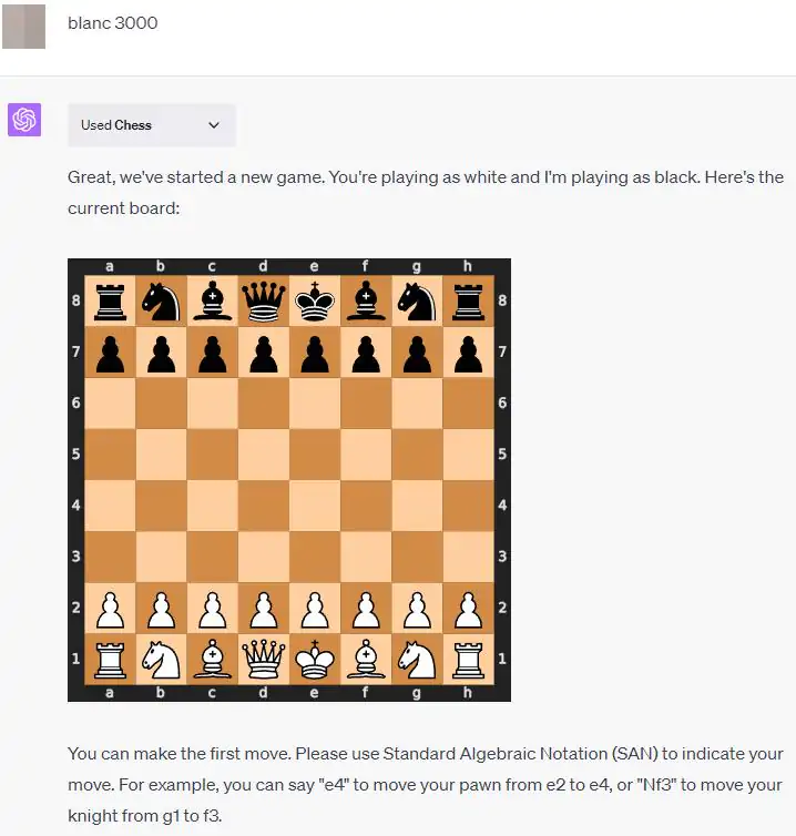 plugins ChatGPT - Chess