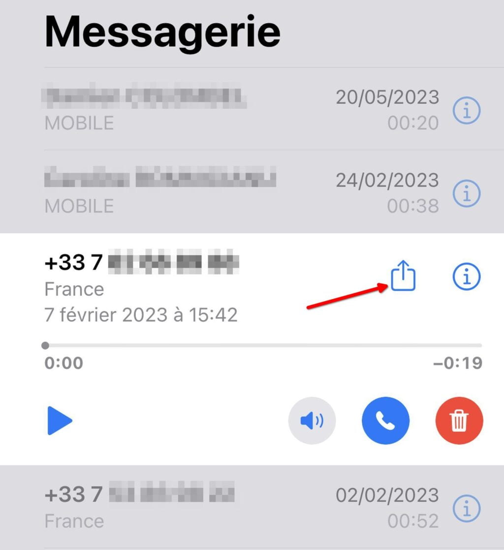 Comment sauvegarder un message vocal sur iPhone