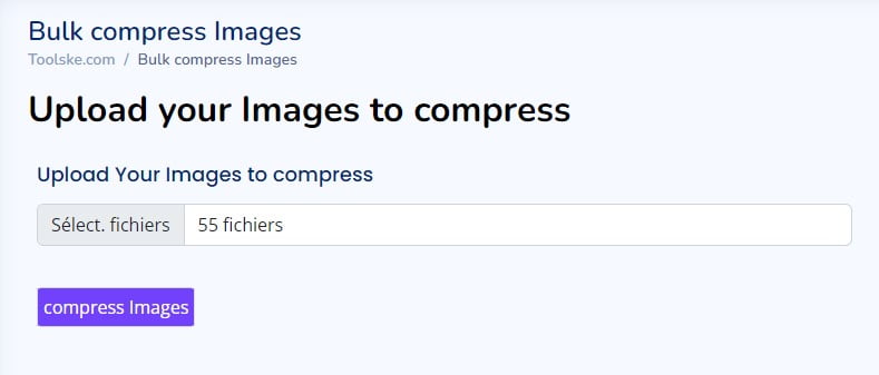 Toolske : compresser des images par lots