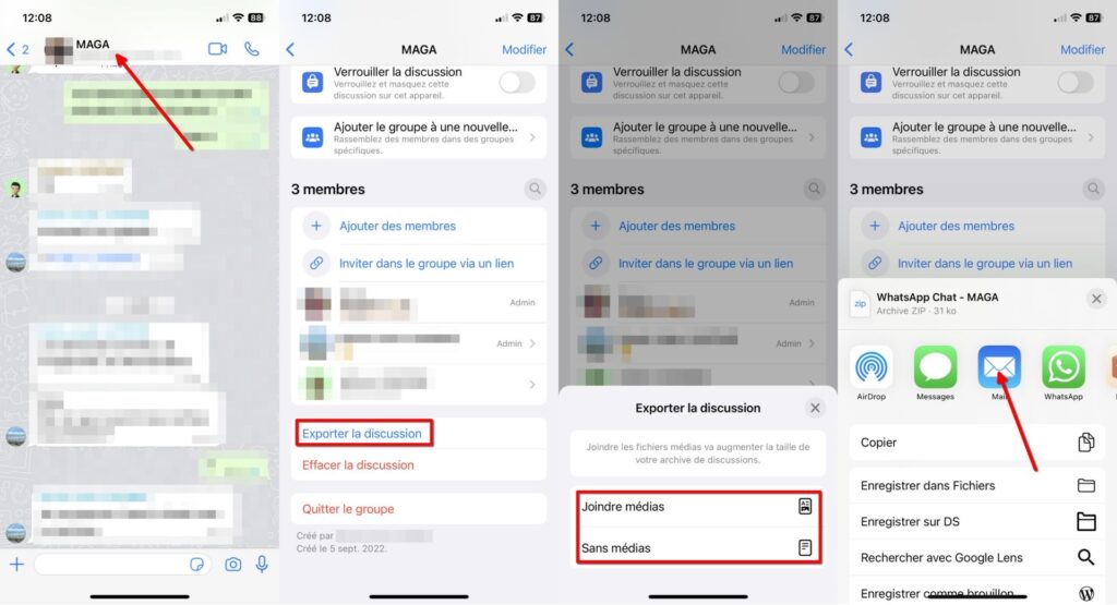 Comment transférer les discussions WhatsApp iPhone vers Android ? par email