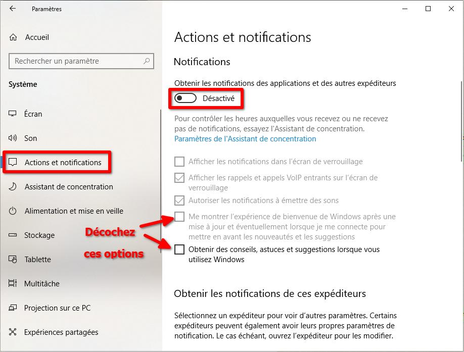 desactiver notifications windows 10 2 | Comment désactiver les notifications Windows 10 et Windows 11