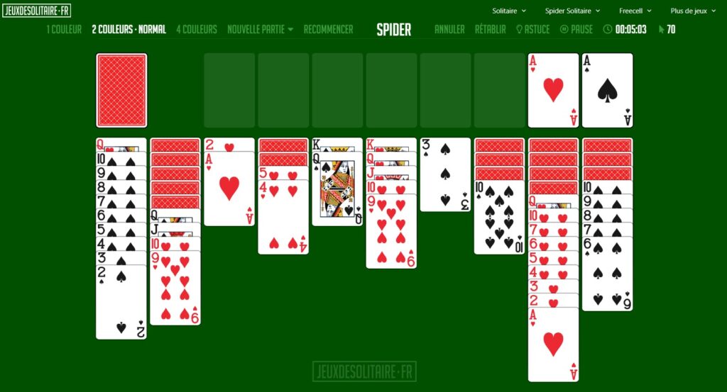 spider solitaire | Un site incontournable pour les fans de jeux de solitaire !