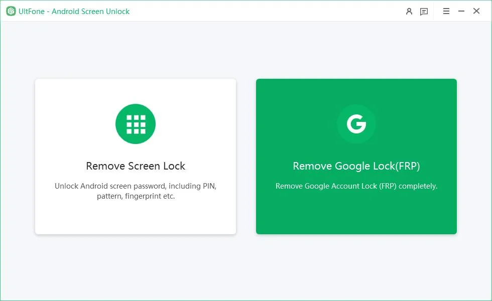 UltFone Android Unlock - FRP Bypass