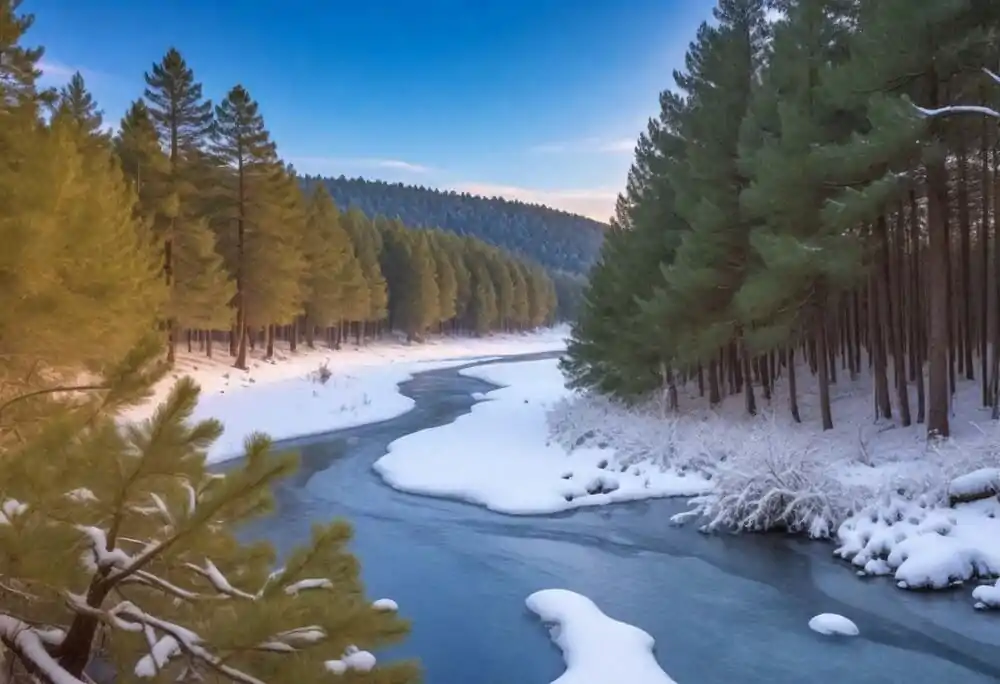 freepik paysage riviere neige | Freepik Reimagine, une IA qui permet de créer des variantes d'une photo