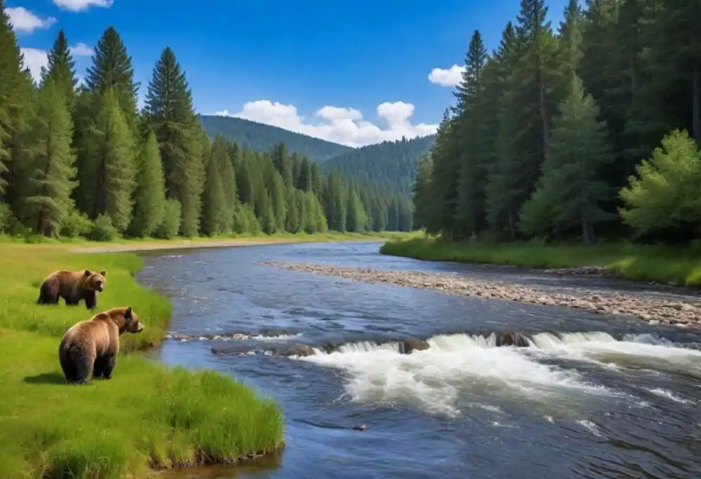 freepik paysage riviere ours | Freepik Reimagine, une IA qui permet de créer des variantes d'une photo
