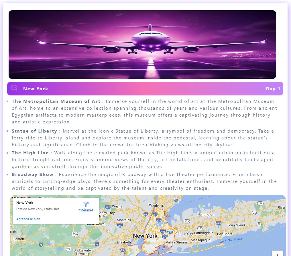 itinerarytrip com planification voyage new york | ItineraryTrip : Planifiez vos vacances avec l'intelligence artificielle