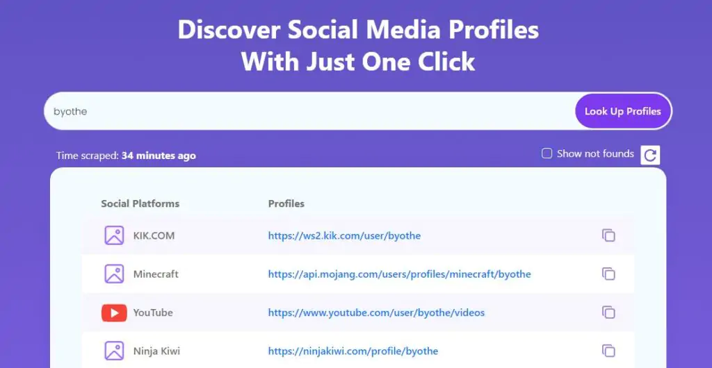 Profile Discover, un moteur de recherche pour trouver quelqu'un sur les réseaux sociaux
