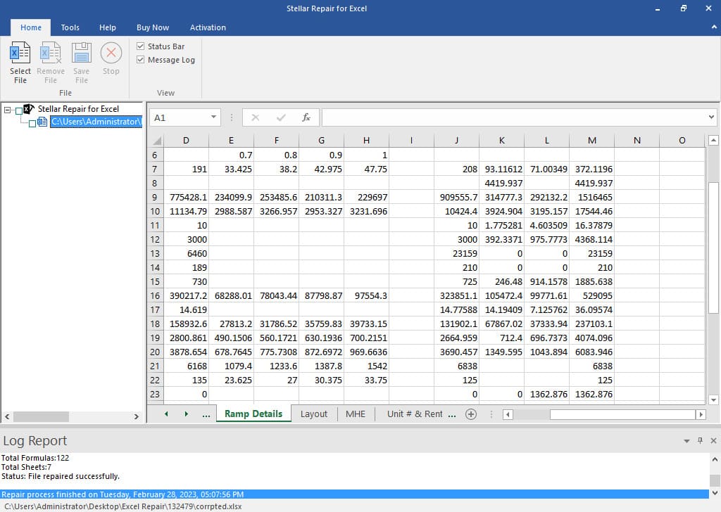 Stellar Repair for Excel répare vos fichiers Excel corrompus
