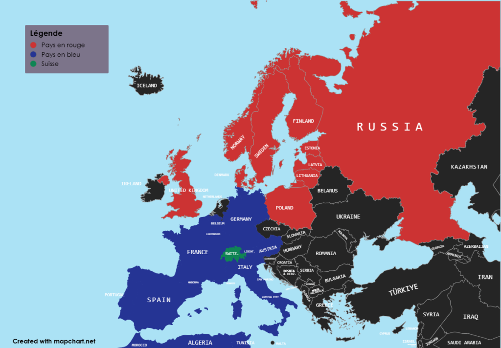 carte europe | Comment créer gratuitement et sans inscription une carte personnalisée avec MapChart