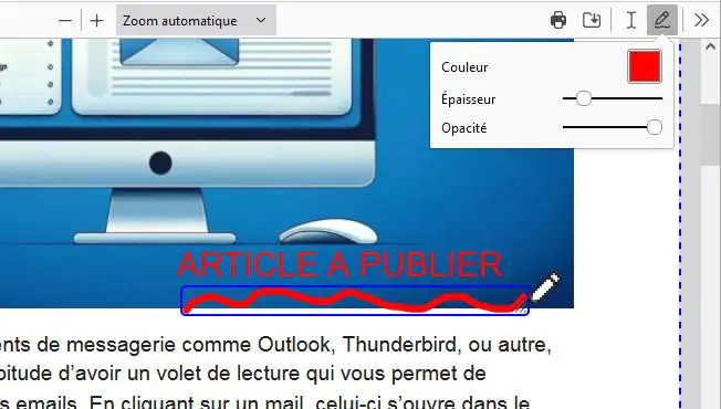 Editer un PDF avec Firefox : dessin et texte