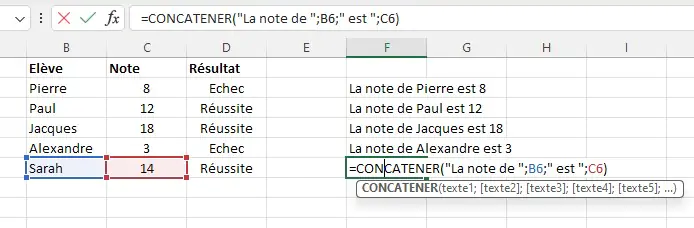 Formules indispensables Excel - Concatener