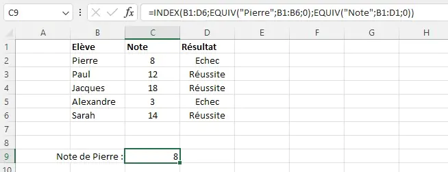 Formules indispensables Excel - Index et Equiv