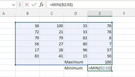 Formules indispensables Excel - Max et Min