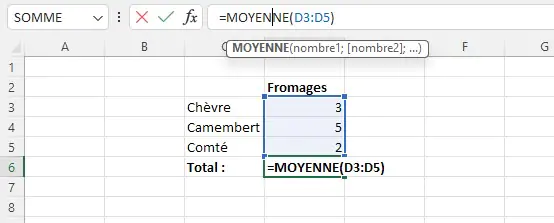 Formules indispensables Excel - Moyenne