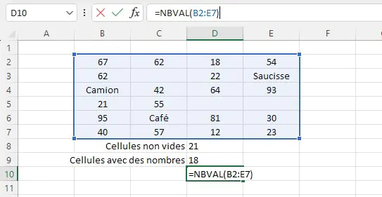 Formules indispensables Excel - NB NBVAL