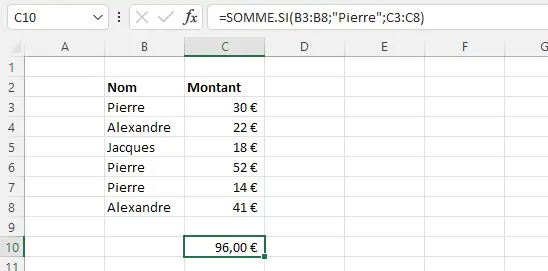 Formules indispensables Excel - Somme.Si