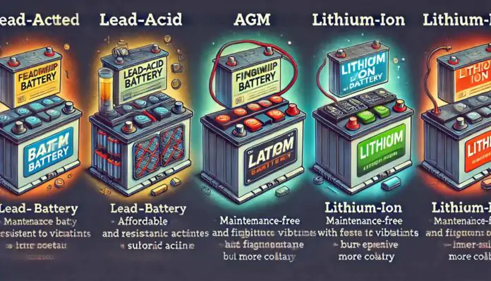 Quels sont les différents types de batteries automobiles : plomb-acide, AGM, lithium-ion et autres ?