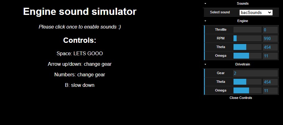 Engine Sound Simulator : simulateur de bruit de moteur dans votre navigateur