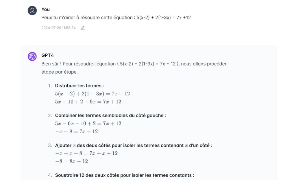 mymathsolver equation | MyMathSolver, un solveur mathématique gratuit alimenté par IA