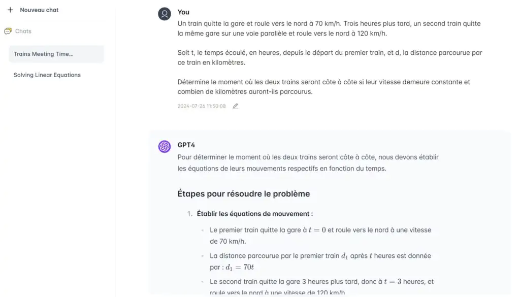 mymathsolver probleme train | MyMathSolver, un solveur mathématique gratuit alimenté par IA