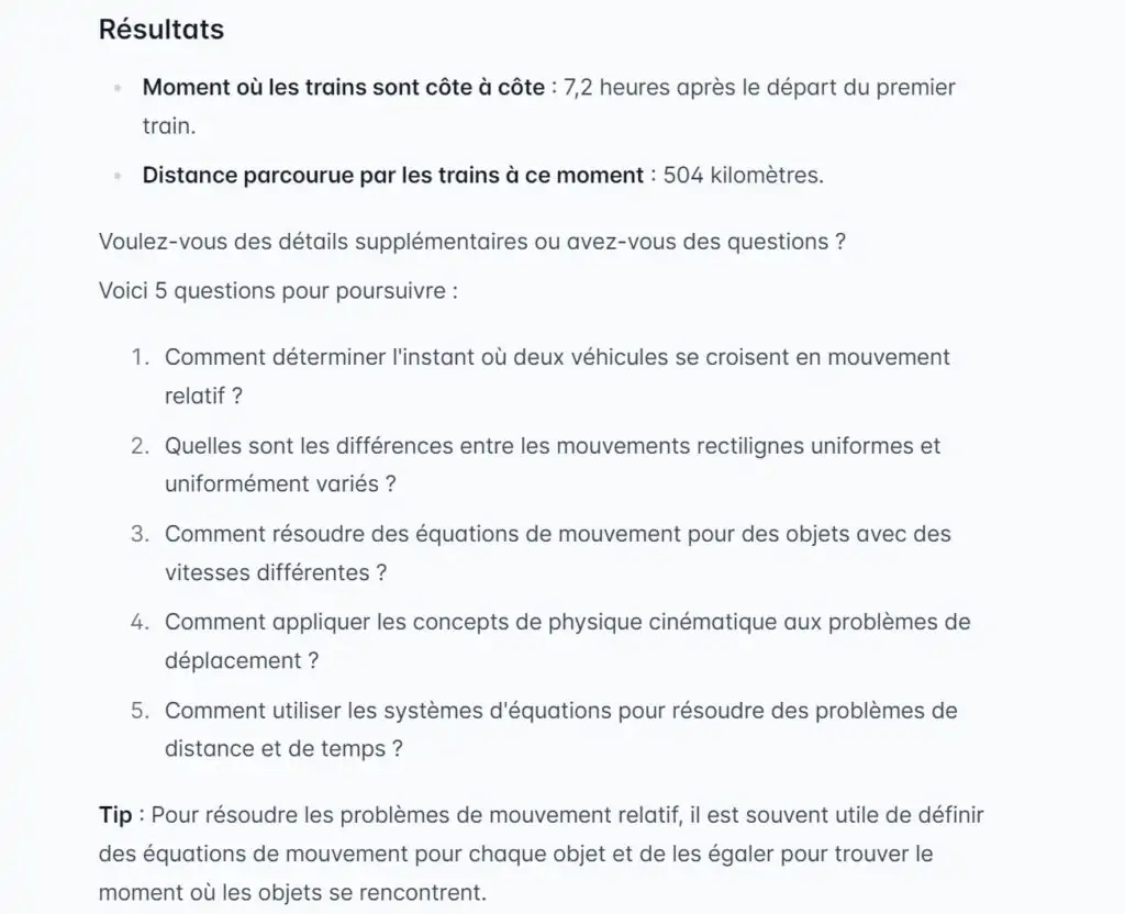 mymathsolver probleme train 3 | MyMathSolver, un solveur mathématique gratuit alimenté par IA