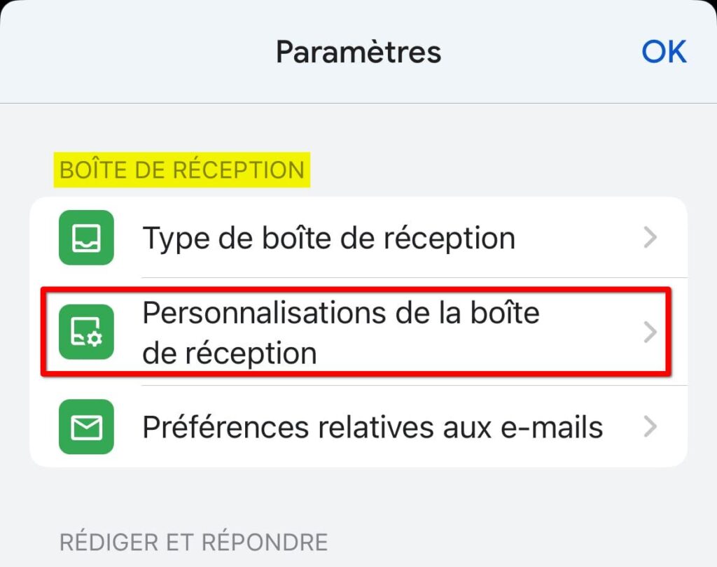 Supprimer un dossier dans Gmail sur l'application Gmail pour iOS