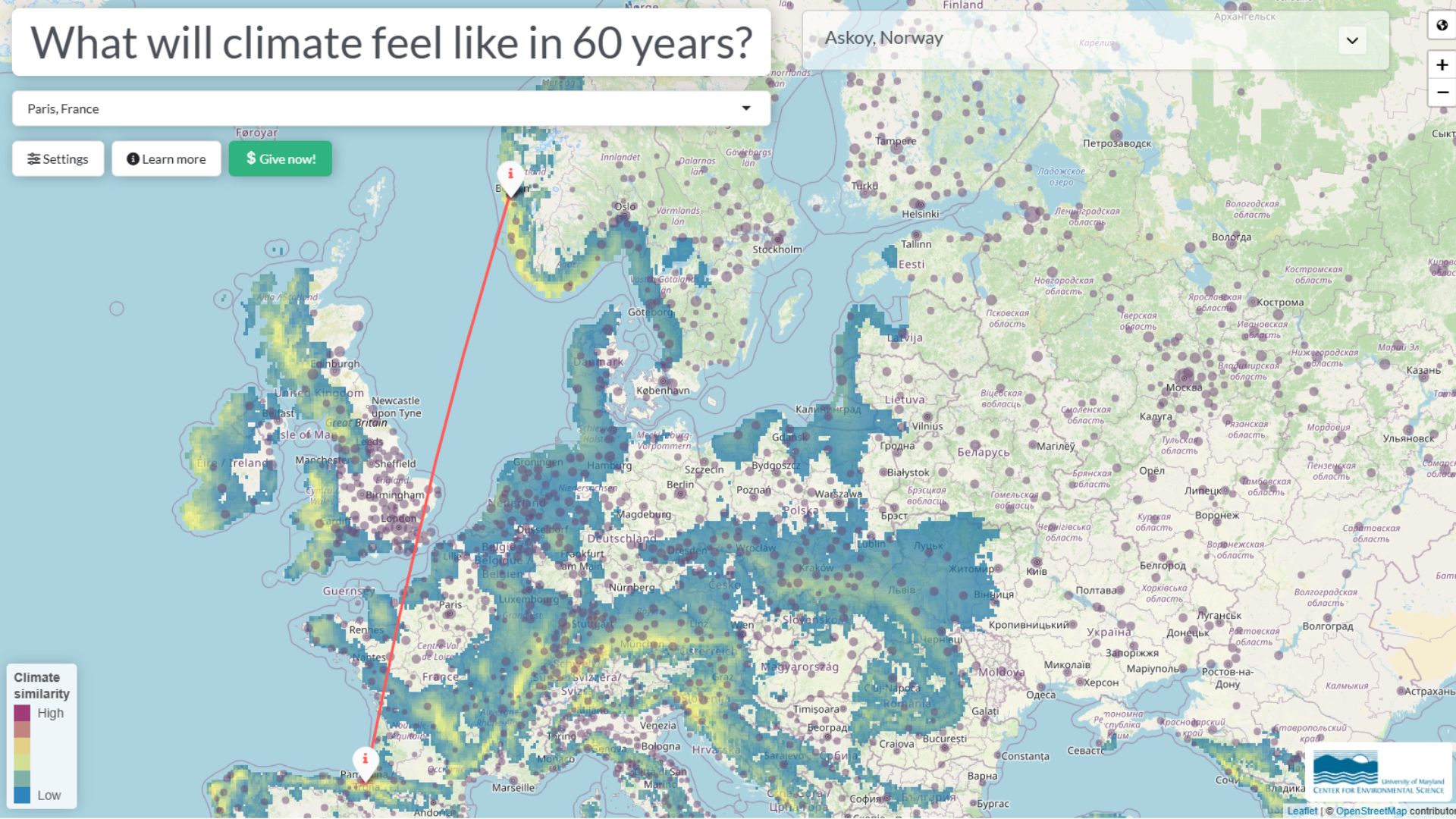 fitzlab future urban climate map | Future Urban Climate : Visualisez le climat futur de votre ville en un clic