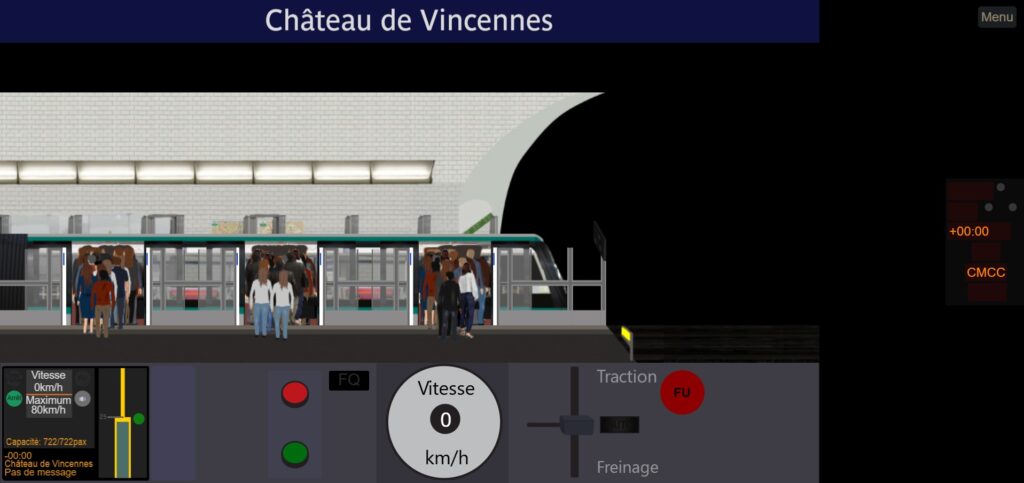 paris metro driver ligne1 vincennes | Paris Metro Driver, conduisez un métro parisien dans votre navigateur