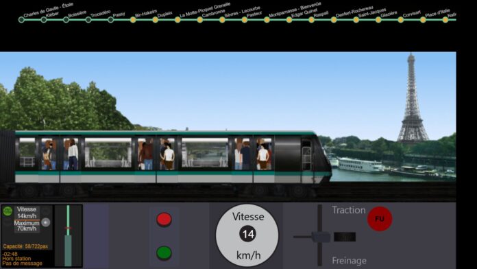 Paris Metro Driver, conduisez un métro parisien dans votre navigateur