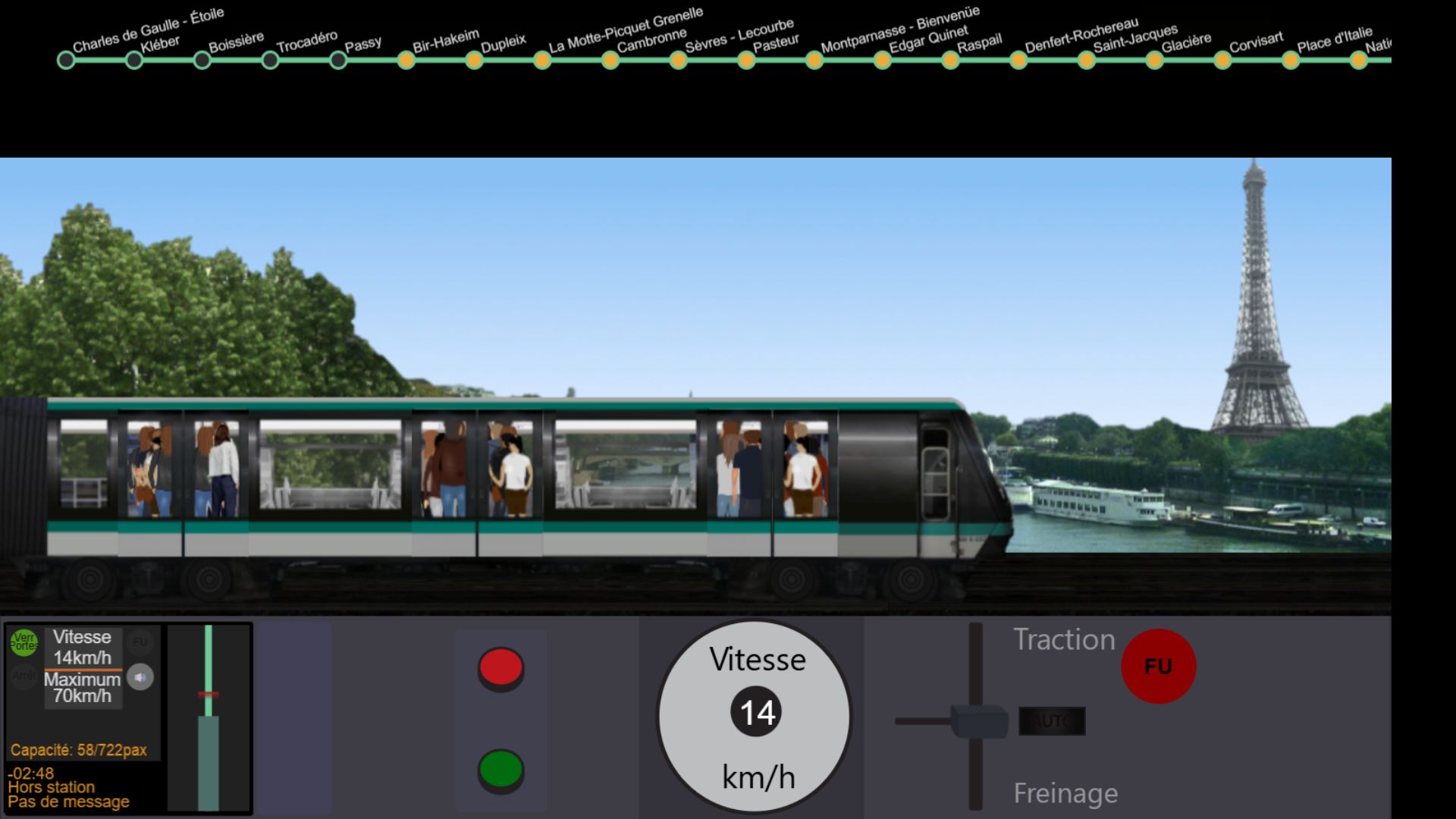 Paris Metro Driver, conduisez un métro parisien dans votre navigateur