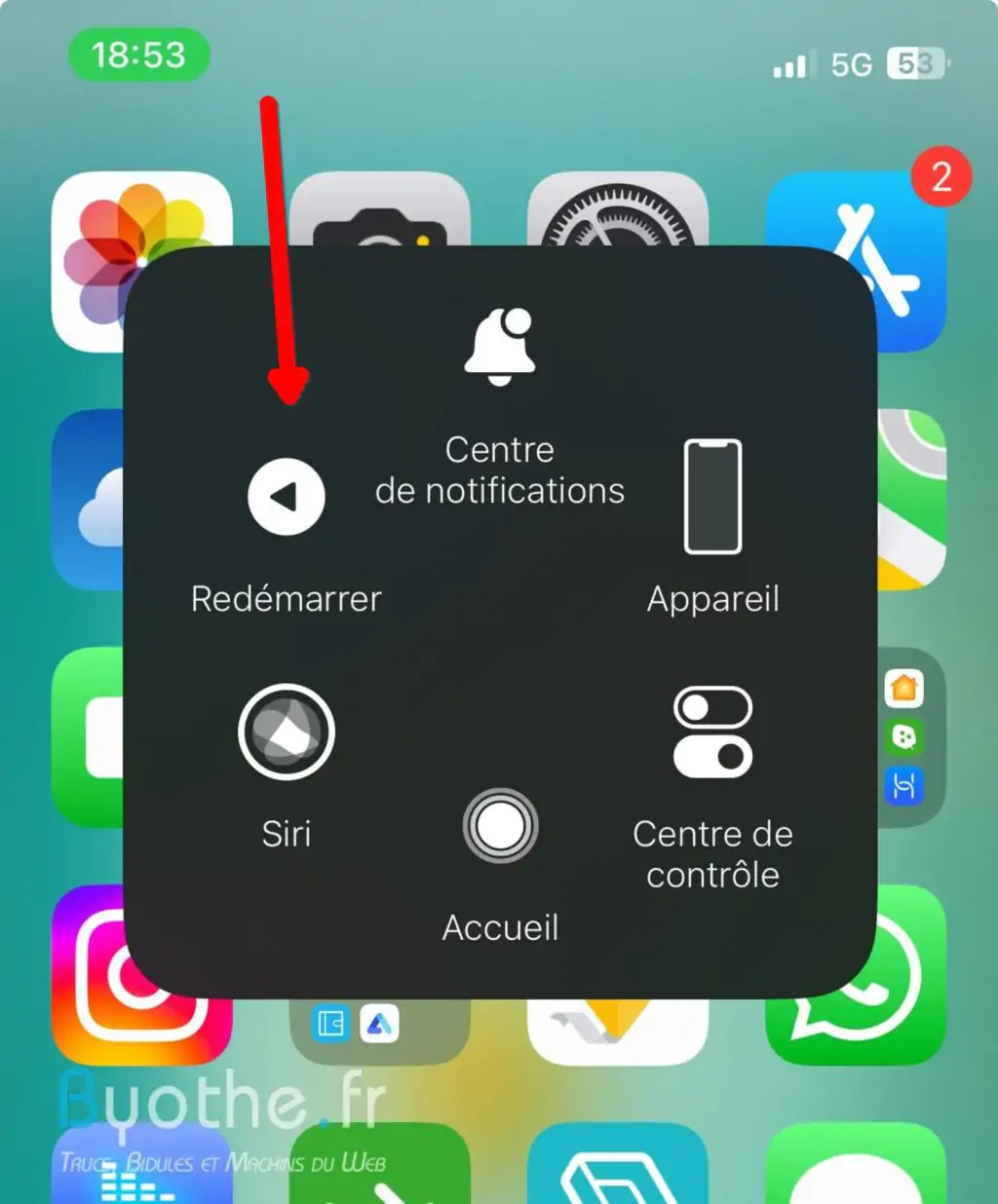 Comment redémarrer un téléphone sans le bouton power - iPhone