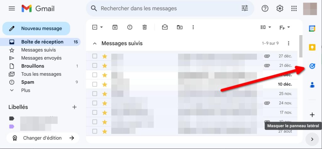 Boite de réception Gmail - Comment ajouter des emails à votre to do list dans Gmail