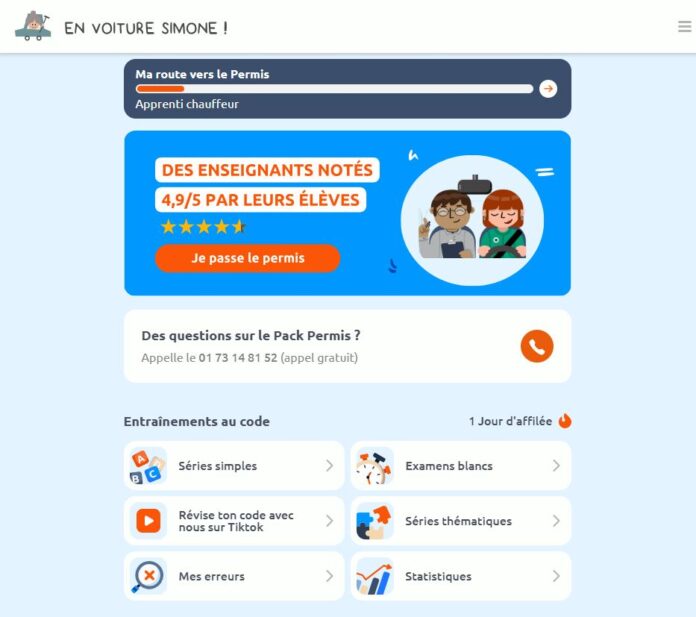 Apprendre le code de la route gratuitement avec En Voiture Simone