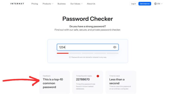 Internxt Password Checker : l’outil parfait pour tester la robustesse ...
