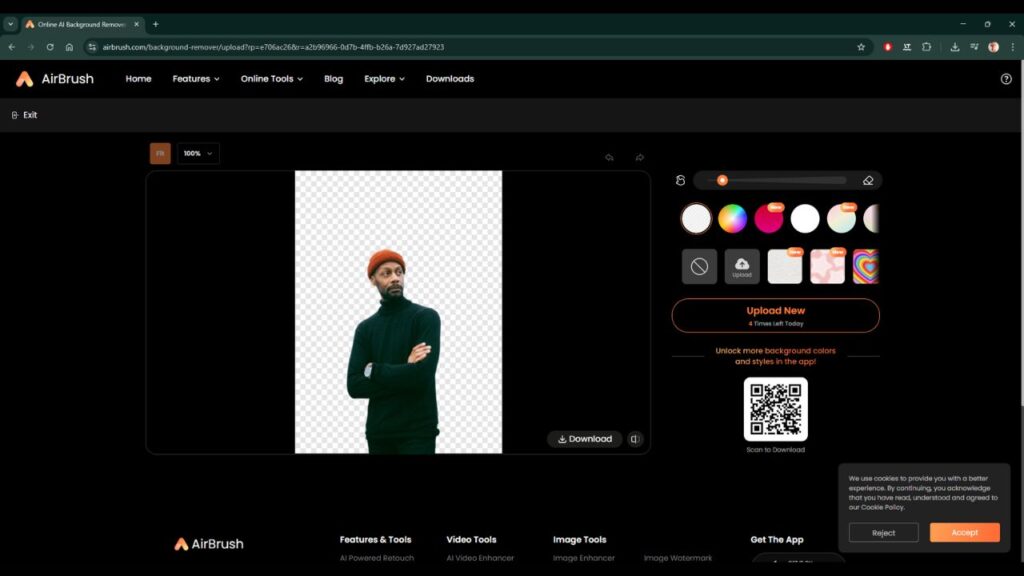 Airbrush AI Background Remover : supprimer gratuitement l’arrière-plan d’une image avec cette gomme IA en ligne 2 Airbrush AI Background Remover enlèvement-fond