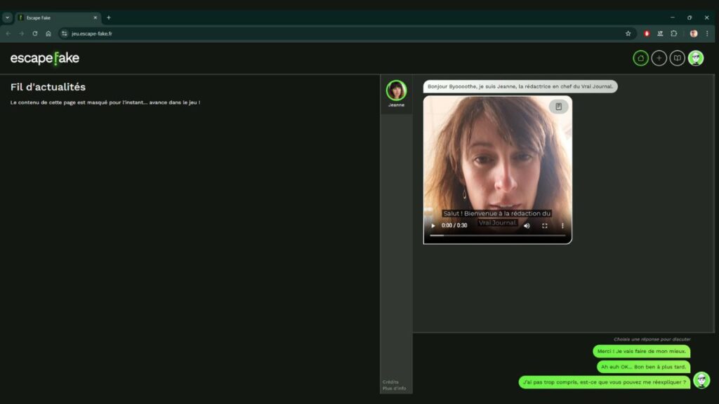 Vous avez du mal à faire le tri entre info et intox ? Essayez Escape Fake 2 Tutoriel-Escape-Fake